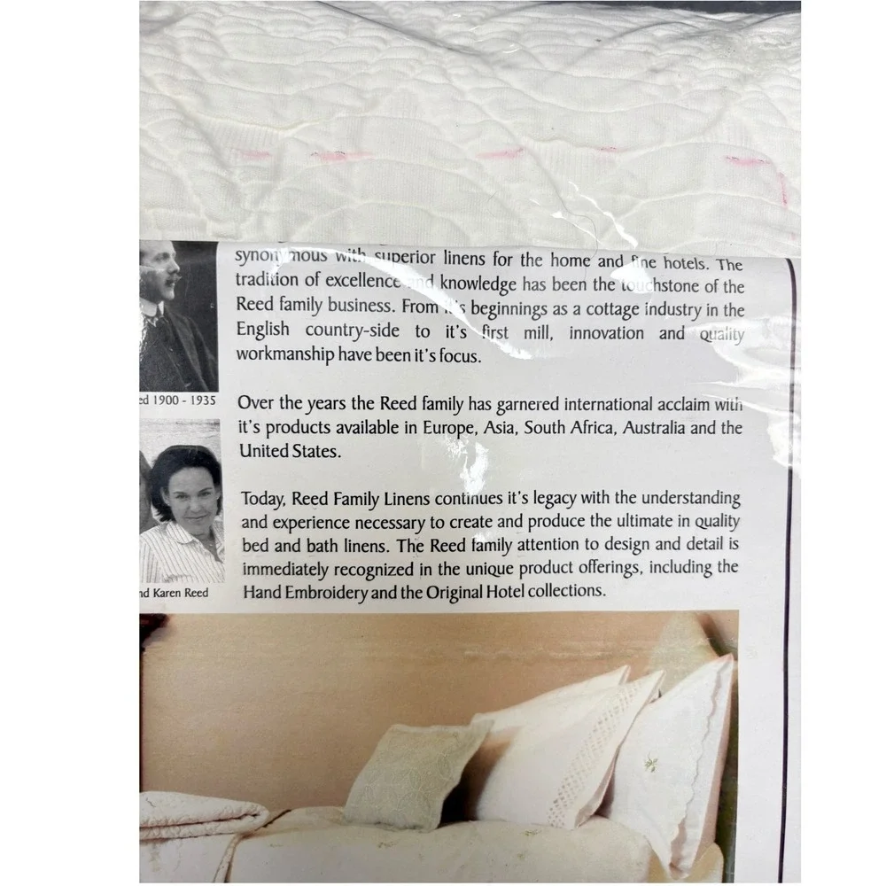 Reed Family Linens Matelasse Coverlet King White 100% Egyptian Cotton Montacute